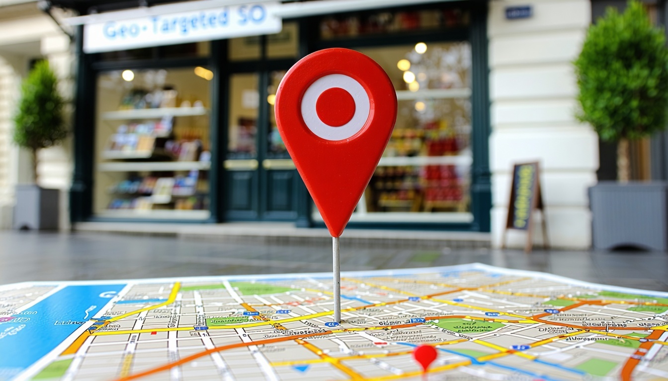 A local storefront with a pin on a map